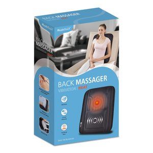 Health Touch Back Vibration Massager Mat Cushion with Heat - For home or car!